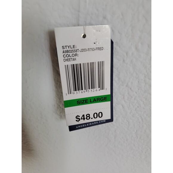 Angels Forever Young Hoodie Shirt Womens Large Brown Animal Print New - Picture 11 of 16